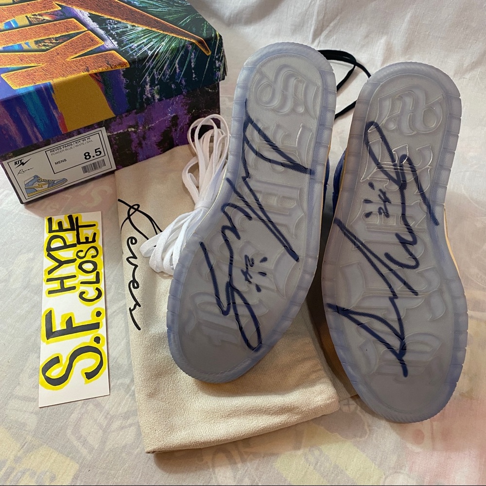 Paris Reeves Air Kiy ‘85 Size 8.5 Blue Bandana Kool Kiy Pop Up Release RARE - Picture 4 of 9